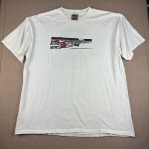 Vintage MBNA Motorsports Racing Shirt Men's XL White Cars‎ Single Stitch USA